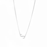 Sterling/Gold Plated Small Initial Necklace