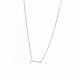 Sterling/Gold Plated Small Initial Necklace