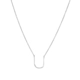 Sterling/Gold Plated Small Initial Necklace