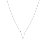 Sterling/Gold Plated Small Initial Necklace