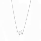 Sterling/Gold Plated Small Initial Necklace