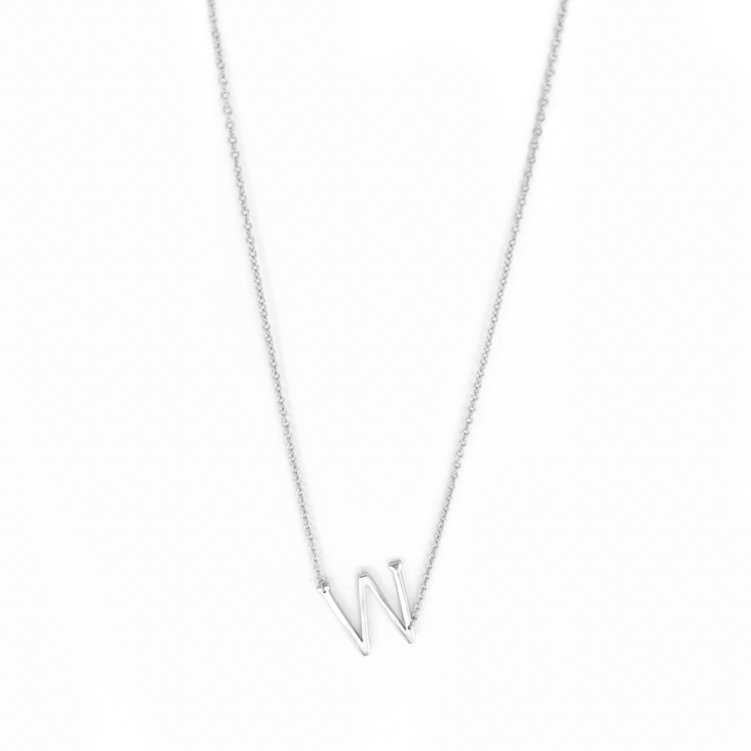 sterling/gold plated small initial necklace