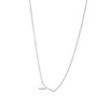 Sterling/Gold Plated Small Initial Necklace