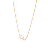 Sterling/Gold Plated Small Initial Necklace