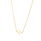 Sterling/Gold Plated Small Initial Necklace