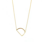 Sterling/Gold Plated Large Initial Necklace