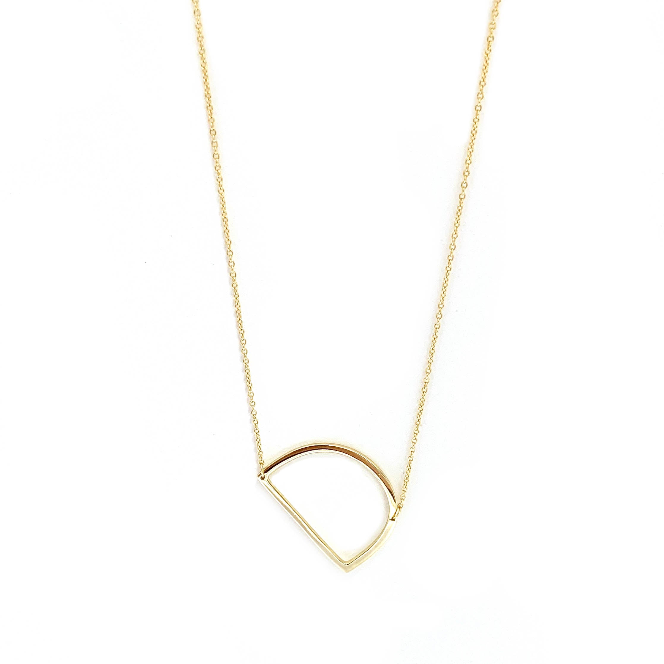 sterling/gold plated large initial necklace