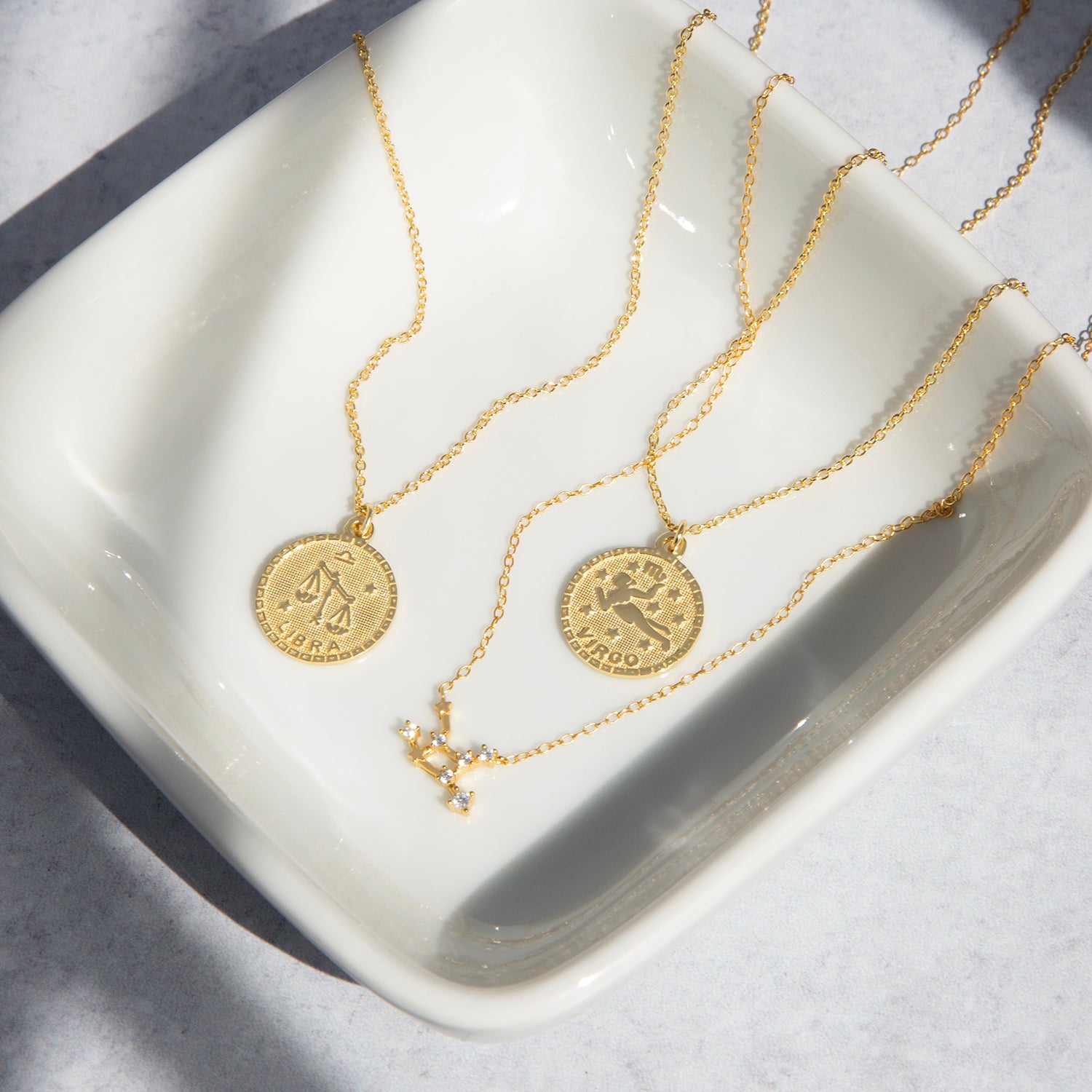 virgo zodiac constellation necklace