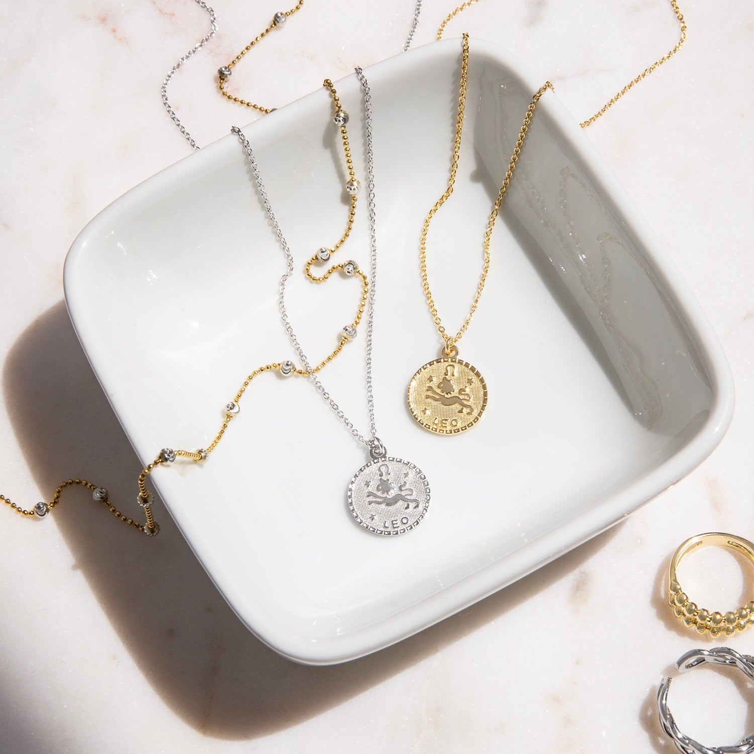 sterling leo zodiac necklace