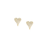 Sterling CZ Heart Stud