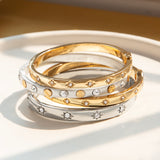Nailhead Gemstone Bangle