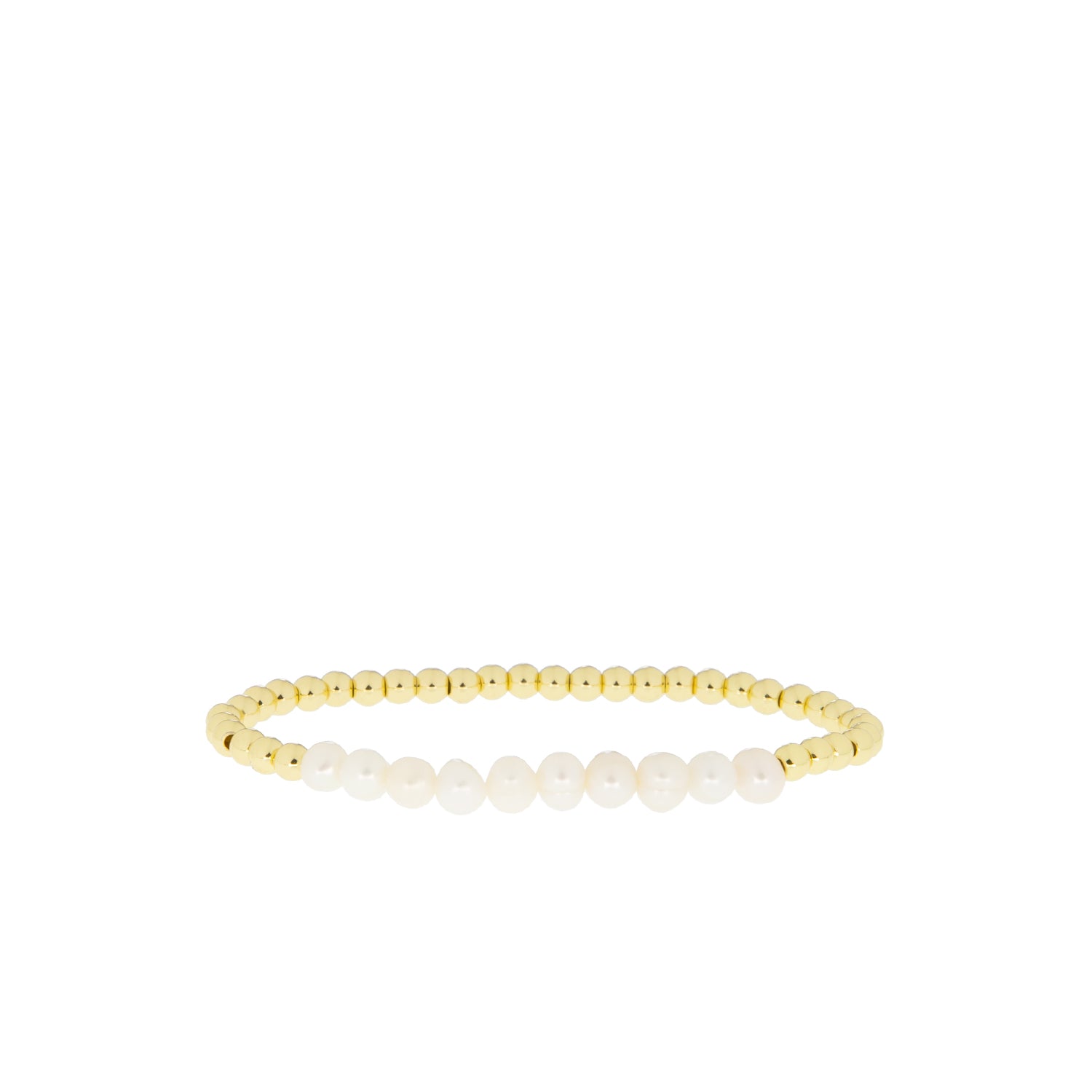 pearl strand beaded stretch bracelet