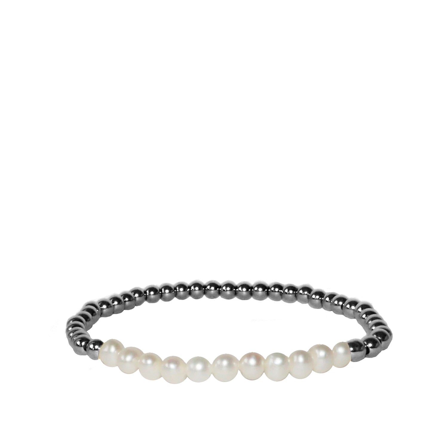 pearl strand beaded stretch bracelet