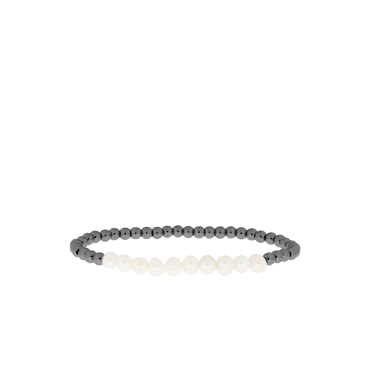 pearl strand beaded stretch bracelet