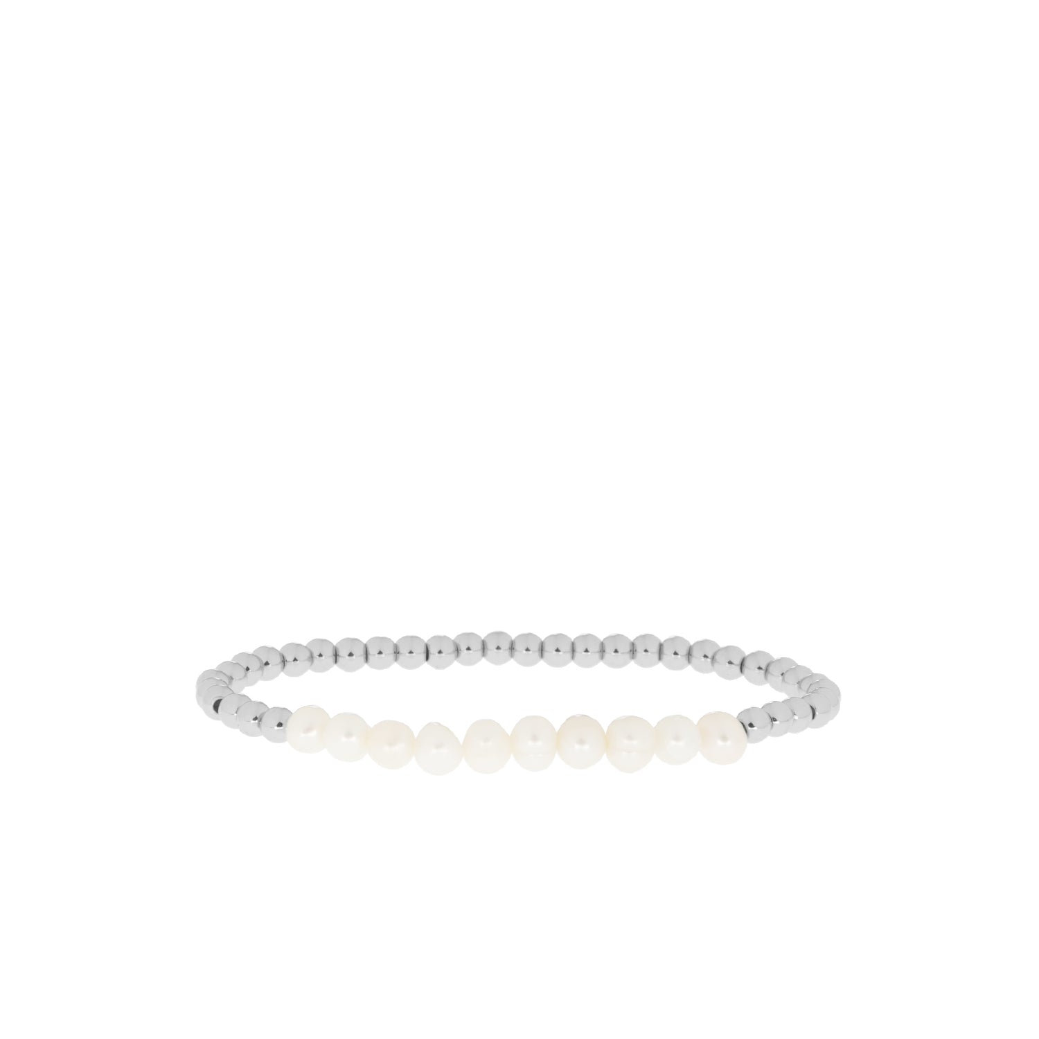 pearl strand beaded stretch bracelet