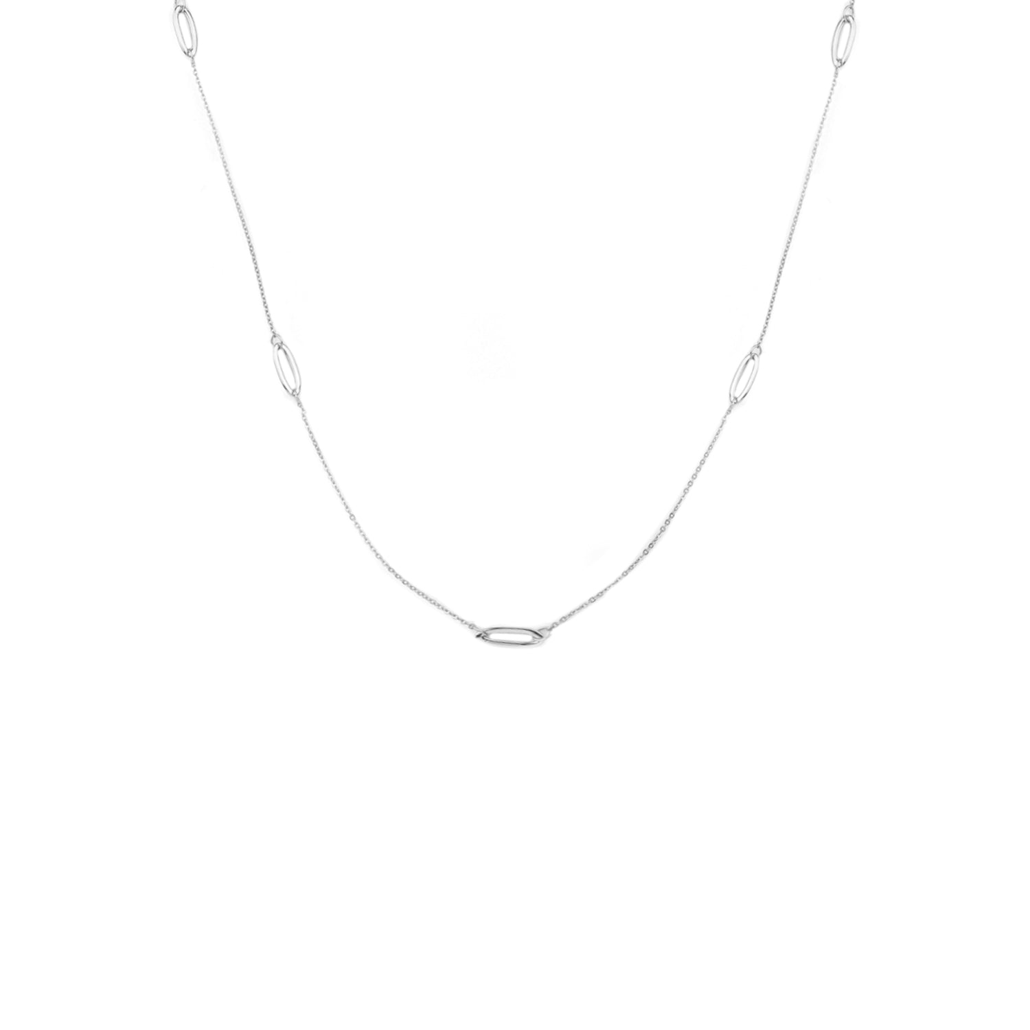sterling multi link necklace