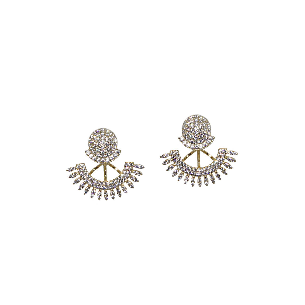 sterling pave jacket earrings