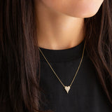 Sterling Pavé Heart Necklace