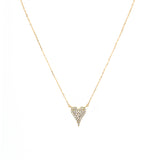 Sterling Pavé Heart Necklace