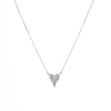 Sterling Pavé Heart Necklace