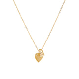 lock & heart charm necklace
