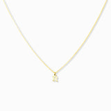 Gold Plated Block Letter Initial Necklace