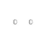 Sterling Silver Block Letter Initial Earring