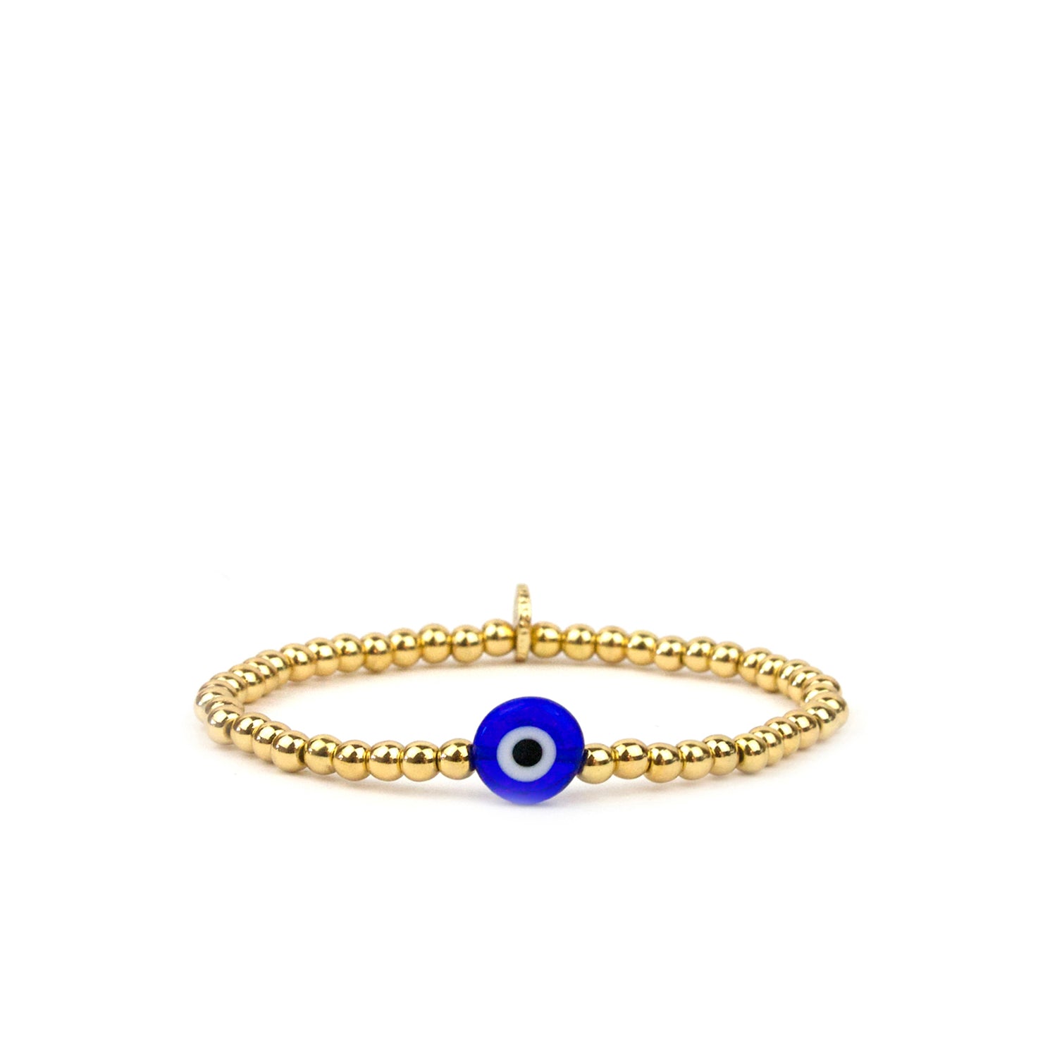 glass bead evil eye ball bracelet