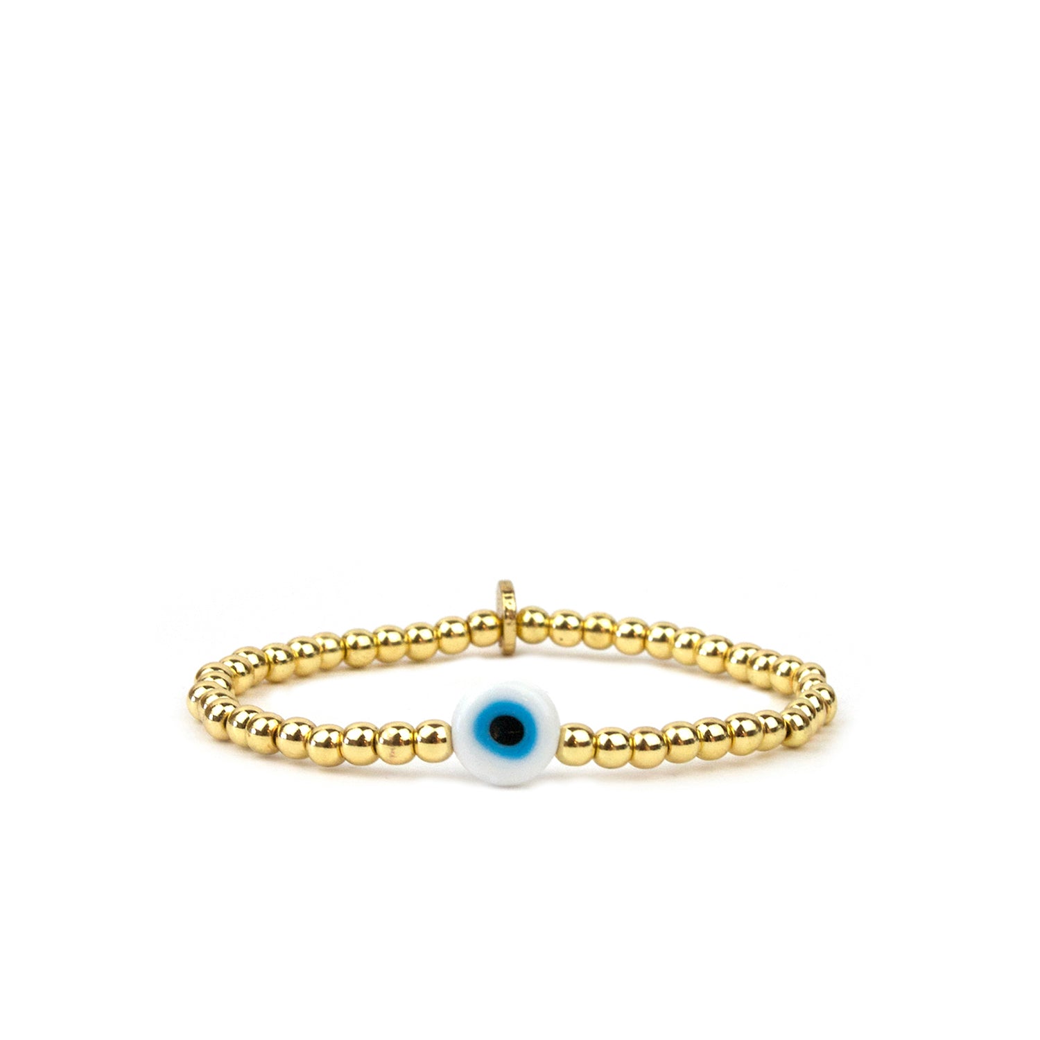 glass bead evil eye ball bracelet