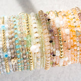 Stone Disc Stretch Bracelet