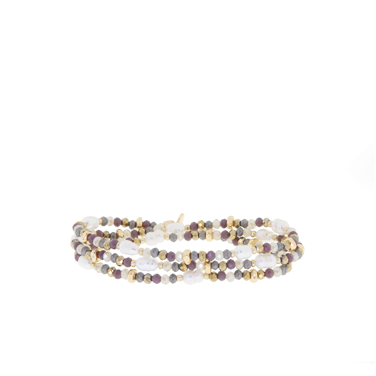 Eva Pearl Stretch Wrap Bracelet