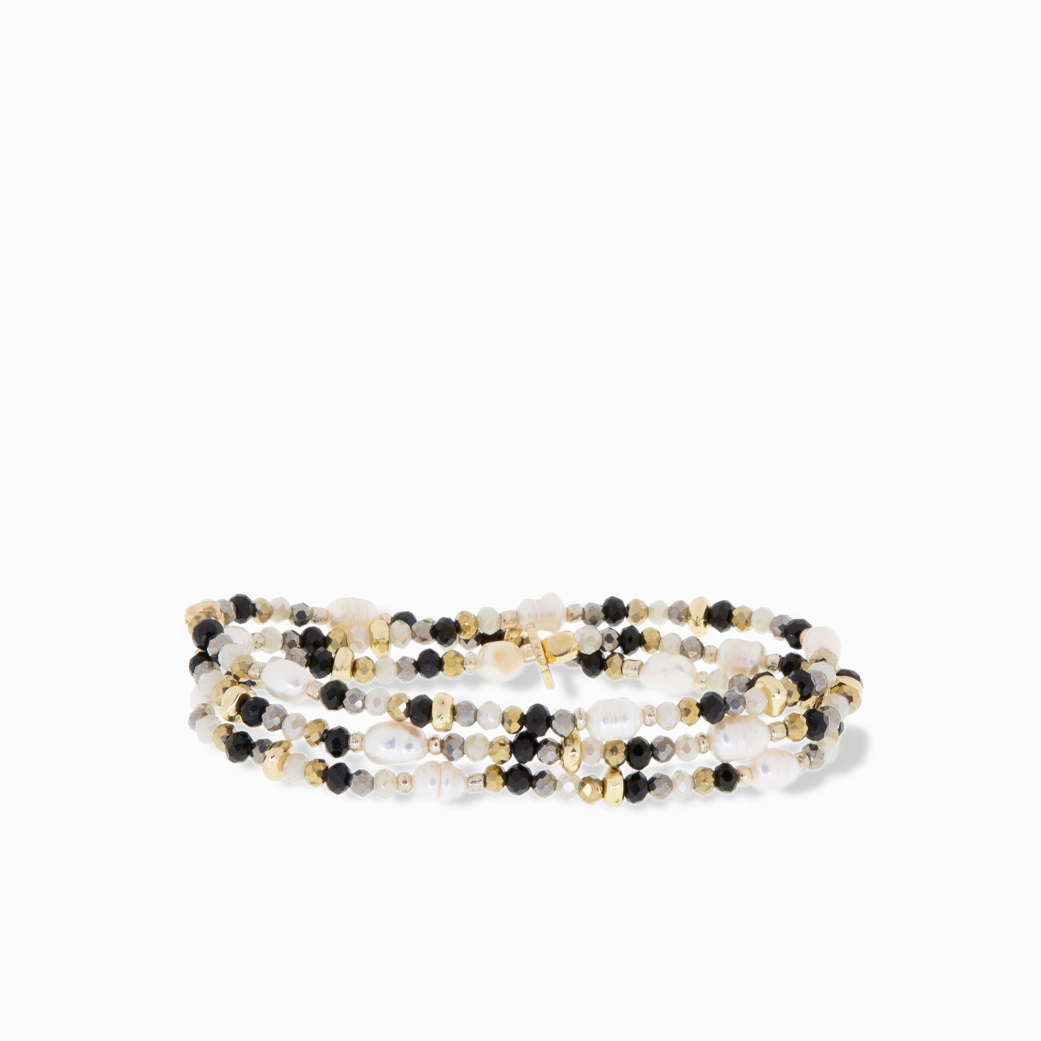 Eva Pearl Stretch Wrap Bracelet