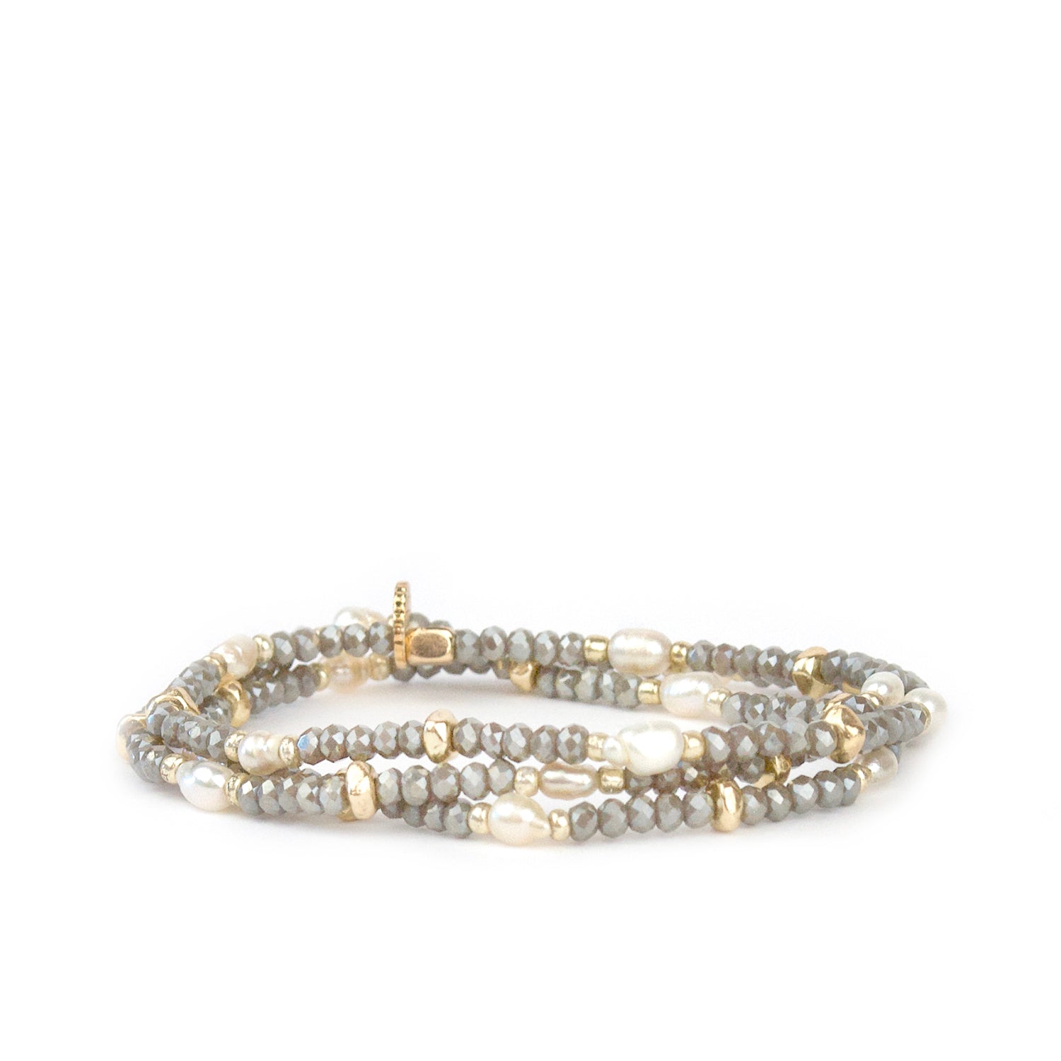 Eva Pearl Stretch Wrap Bracelet
