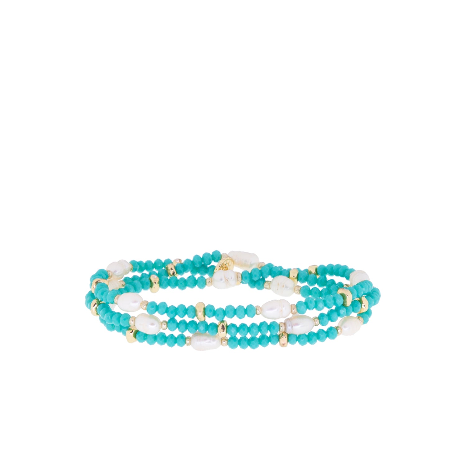 Eva Pearl Stretch Wrap Bracelet