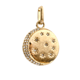 Pavé Moon & Stars Disc Bale Charm