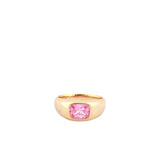 Sterling Signet Ring with Crystal Stone