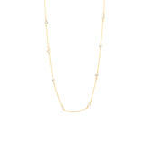 CZ Bezel Set Necklace 24"