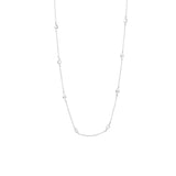 CZ Bezel Set Necklace 24"
