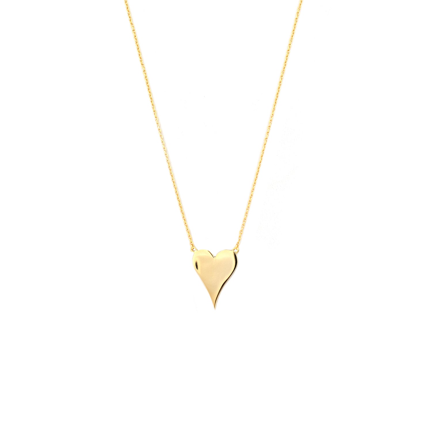 Sterling/Gold Plated Heart of Gold Necklace