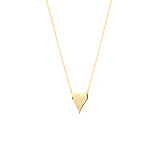 Sterling/Gold Plated Heart of Gold Necklace