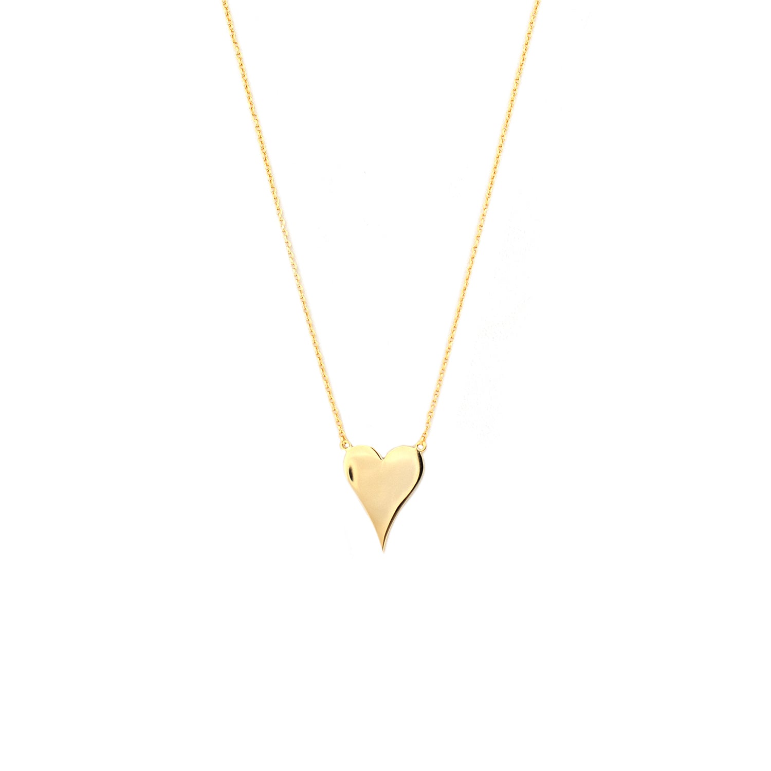 sterling/gold plated heart of gold necklace