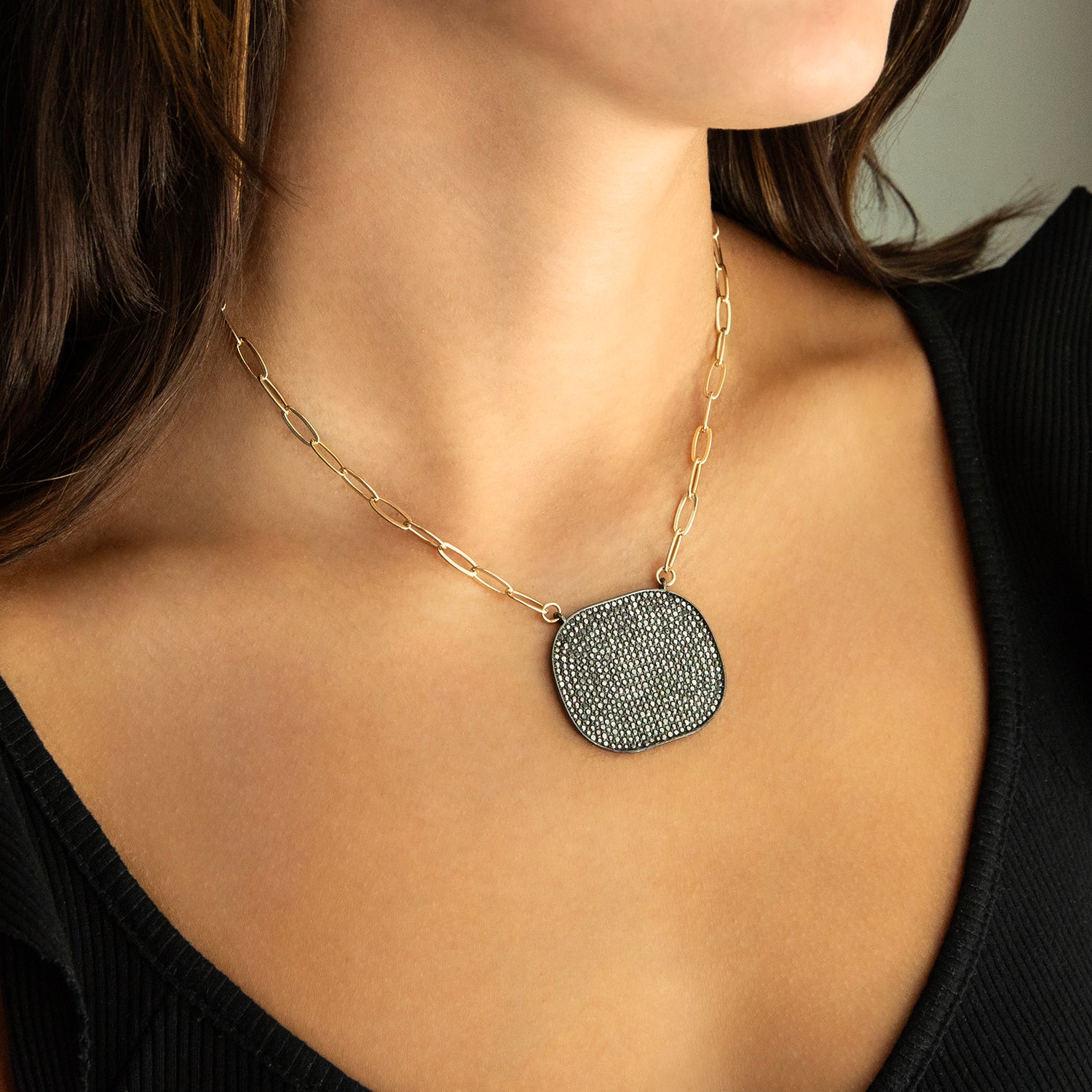 pave statement necklace