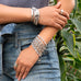 natural stone disc bracelet