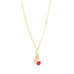 pink small enamel heart locket bale charm
