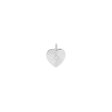 Etched Heart Charm