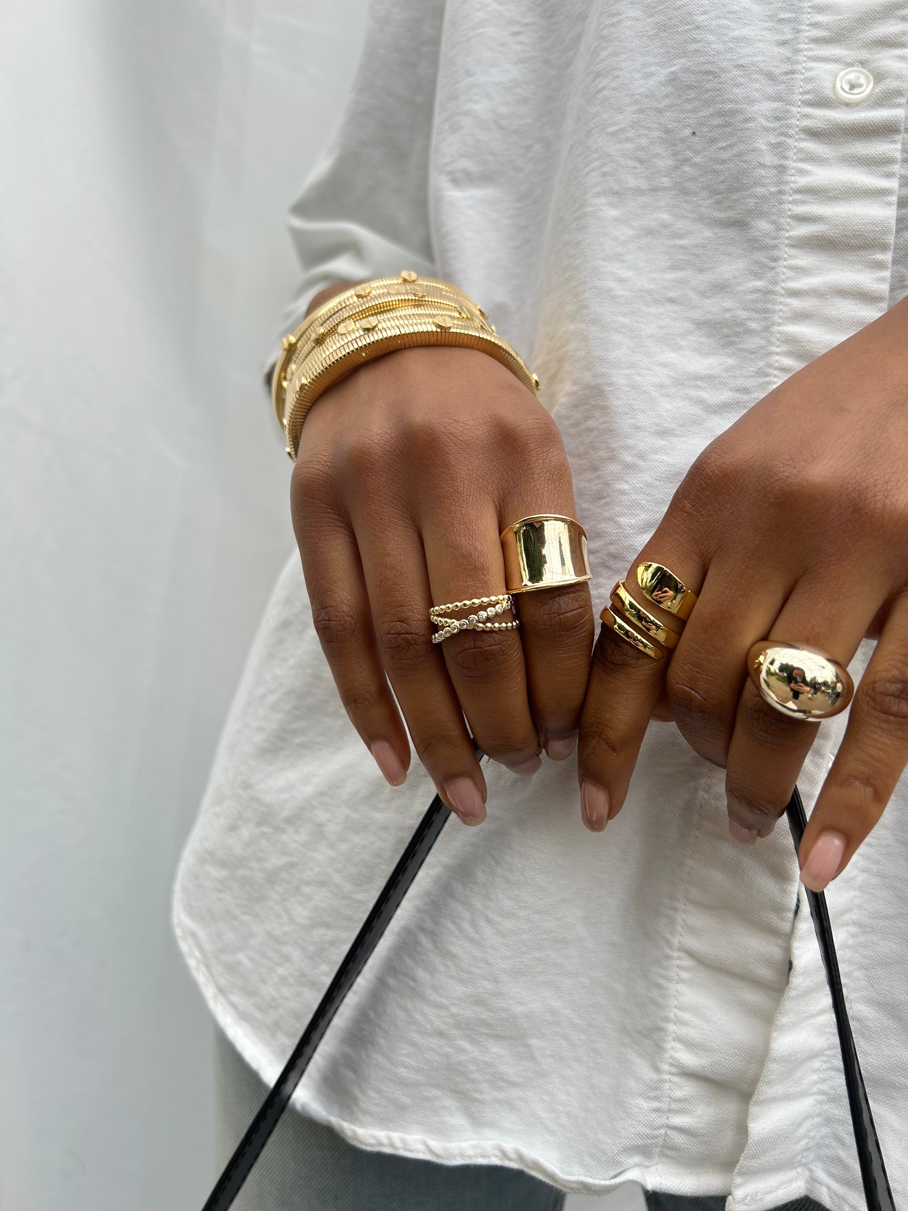 cigarette band ring Gold Plated Cigar Band Ring cigarette band ring Gold Plated Cigar Band Ring