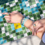 mini heishi stretch bracelet