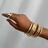 Gold Plated Cigar Band Ring