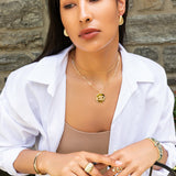 Oval Ribbed Hinge Closure Earring
