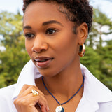 Large Elongated Dome Earring